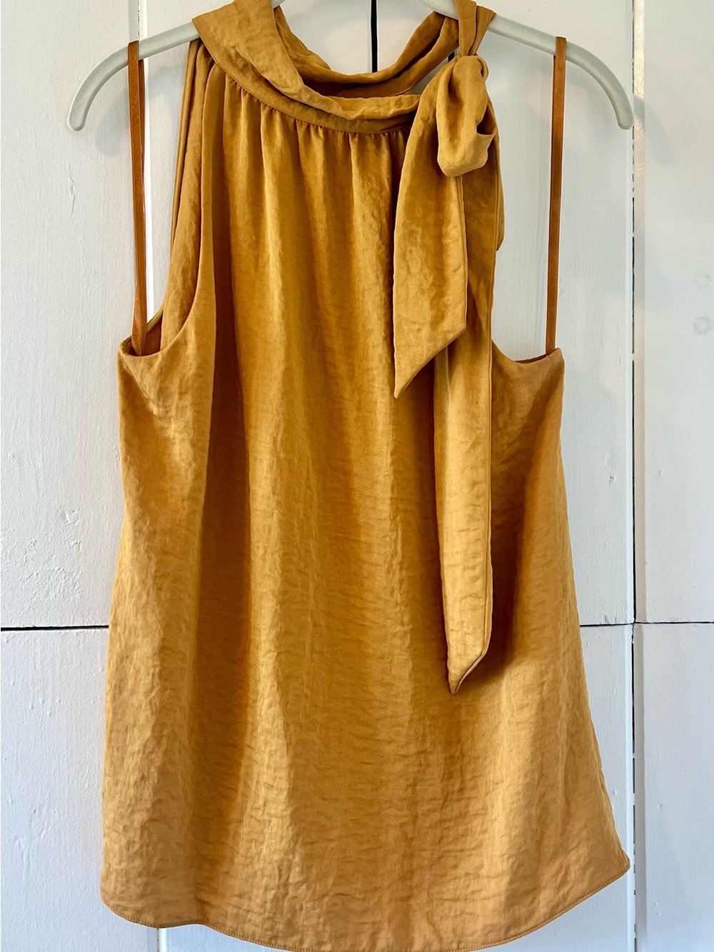 Rachel Roy Women’s Mustard Tie-Neck Blouse